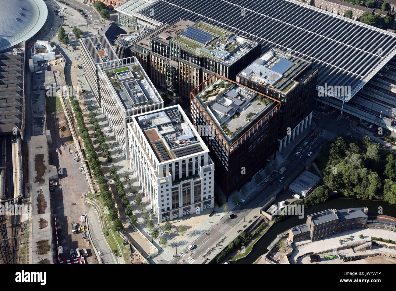aerial view of Pancras Square, London, UK Stock Photo
