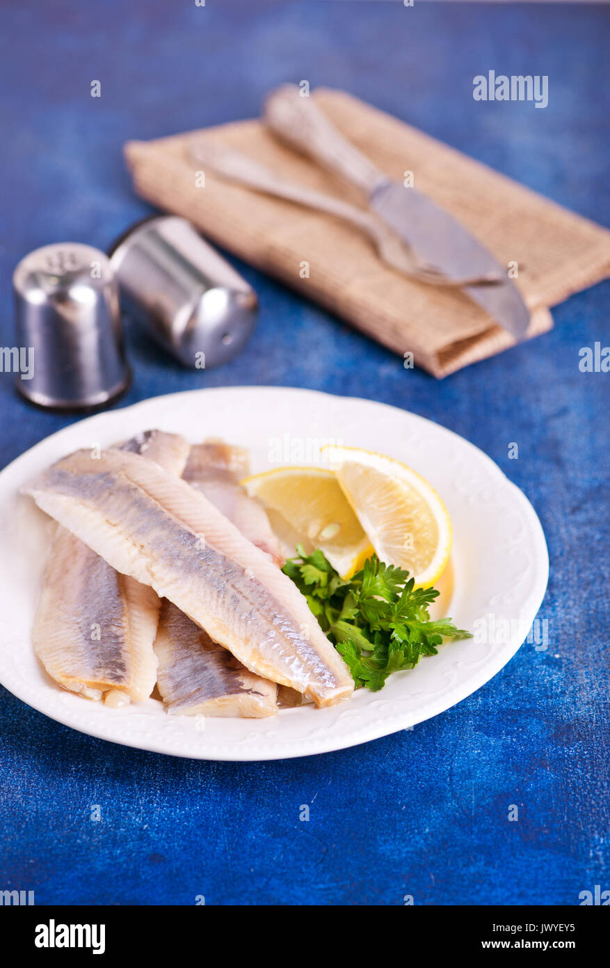 Salt Fish Fillet raw fish fillet with salt and spice Stock Photo - Alamy