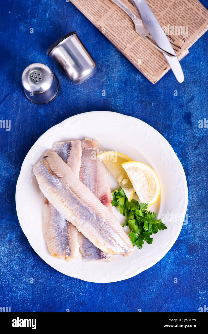 Salt Fish Fillet raw fish fillet with salt and spice Stock Photo - Alamy
