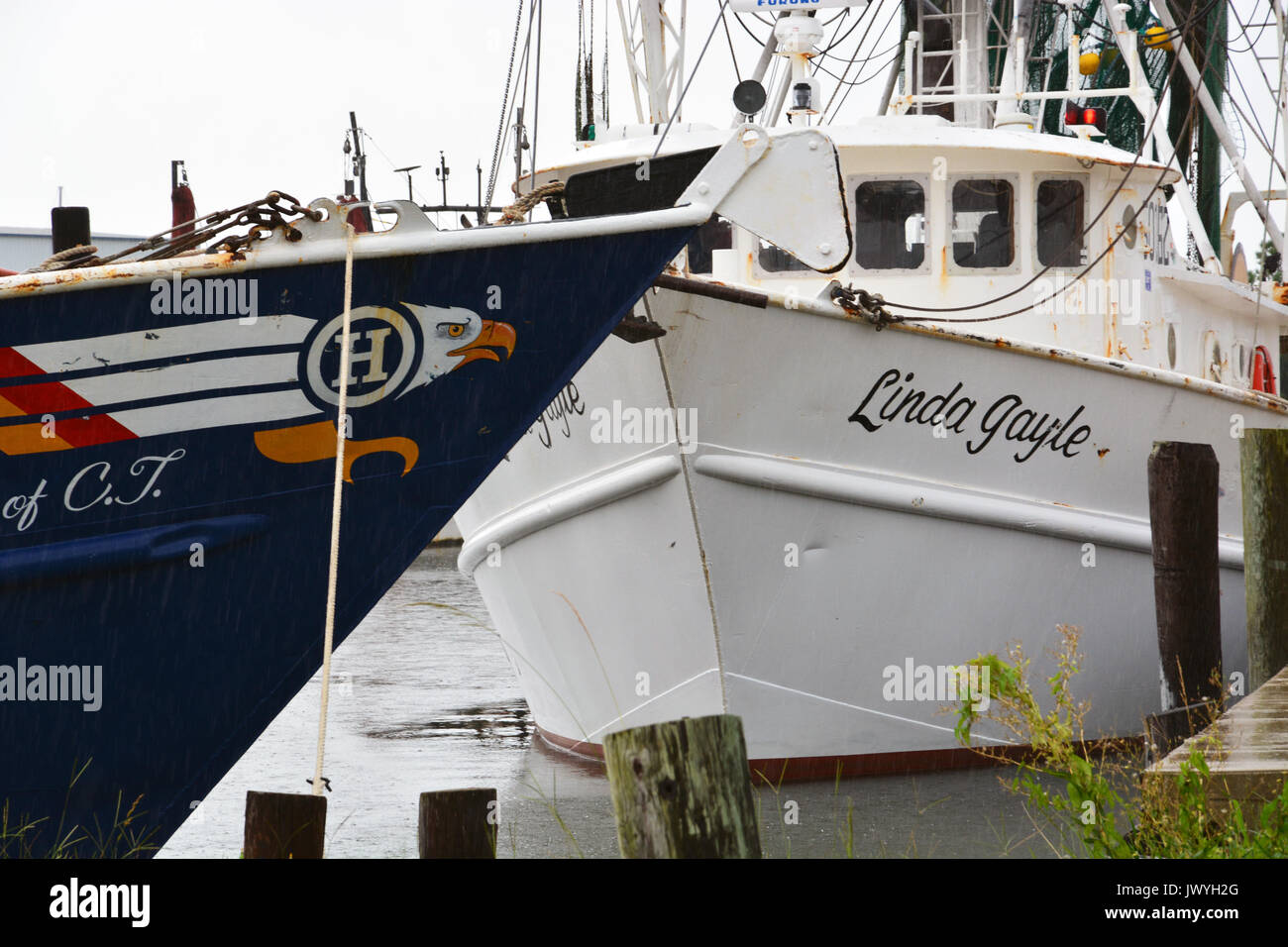 Wanchese Harbor at the southern end of Roanoke Island still supports a
