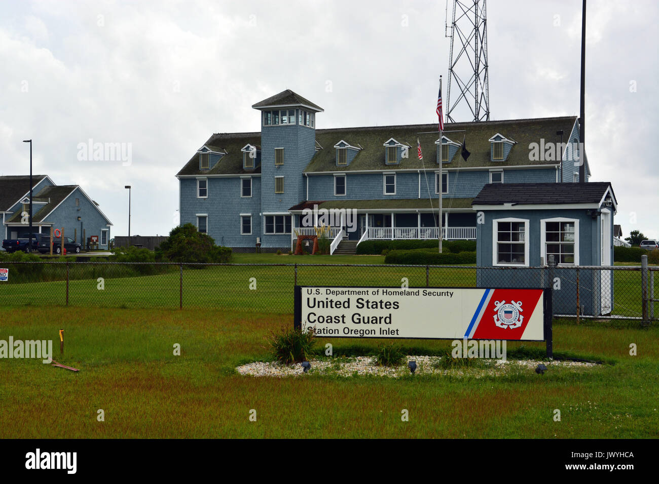 The US Coast Guard Station at Oregon Inlet on the Outer Banks of Stock ...