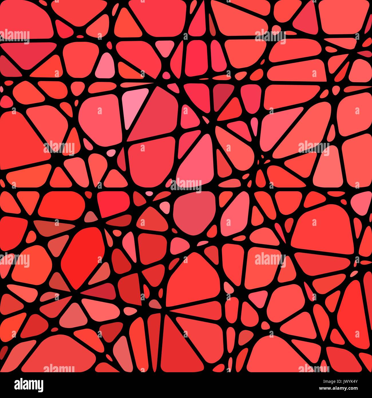 abstract vector stained-glass mosaic background - bright red Stock ...
