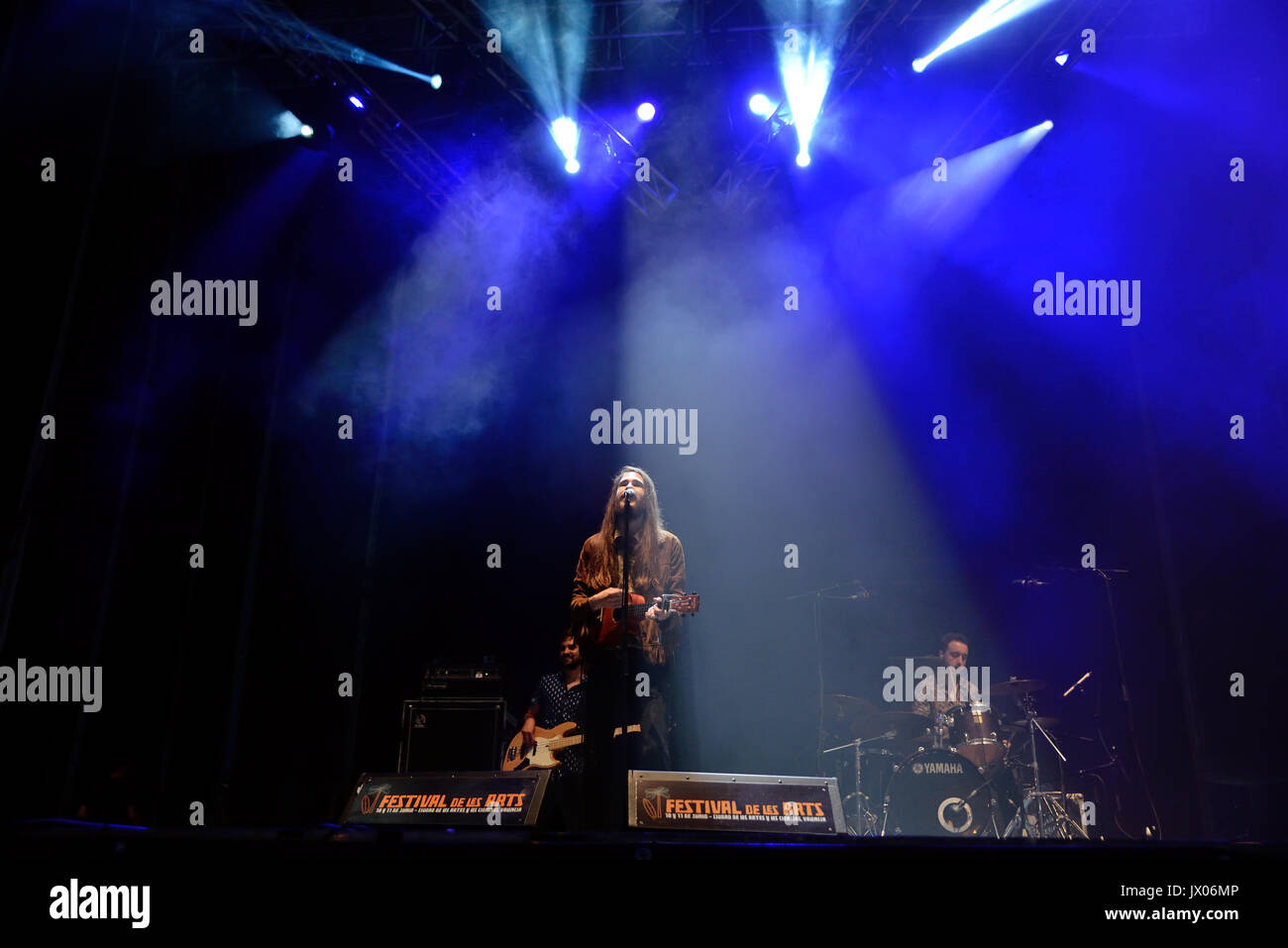 VALENCIA, SPAIN - JUN 10: Carlos Sadness (band) perform in concert at Festival de les Arts on June 10, 2016 in Valencia, Spain. Stock Photo