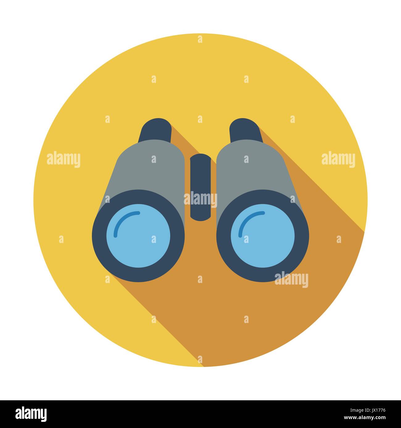 Binoculars. Flat icon for mobile and web applications. Vector