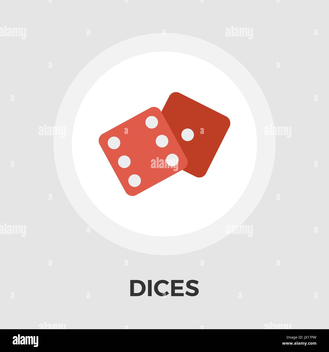Dices icon vector. Flat icon isolated on the white background. Editable EPS file. Vector illustration. Stock Vector