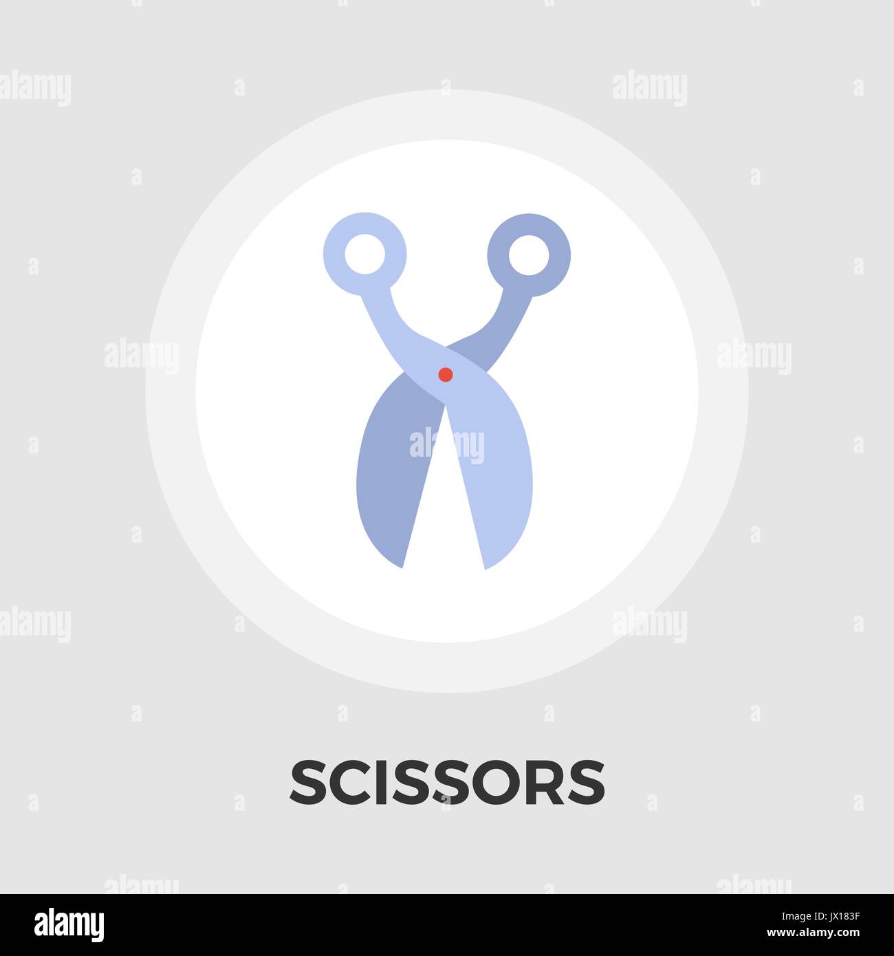 Scissors Icon Vector. Flat icon isolated on the white background. Editable EPS file. Vector illustration. Stock Vector