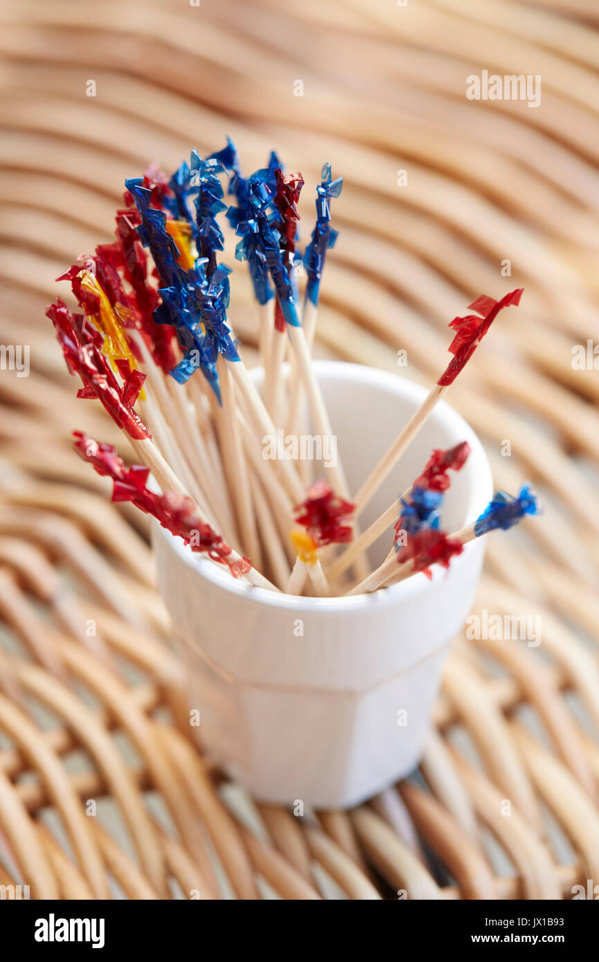 Spanish inspired cocktail sticks Stock Photo Alamy