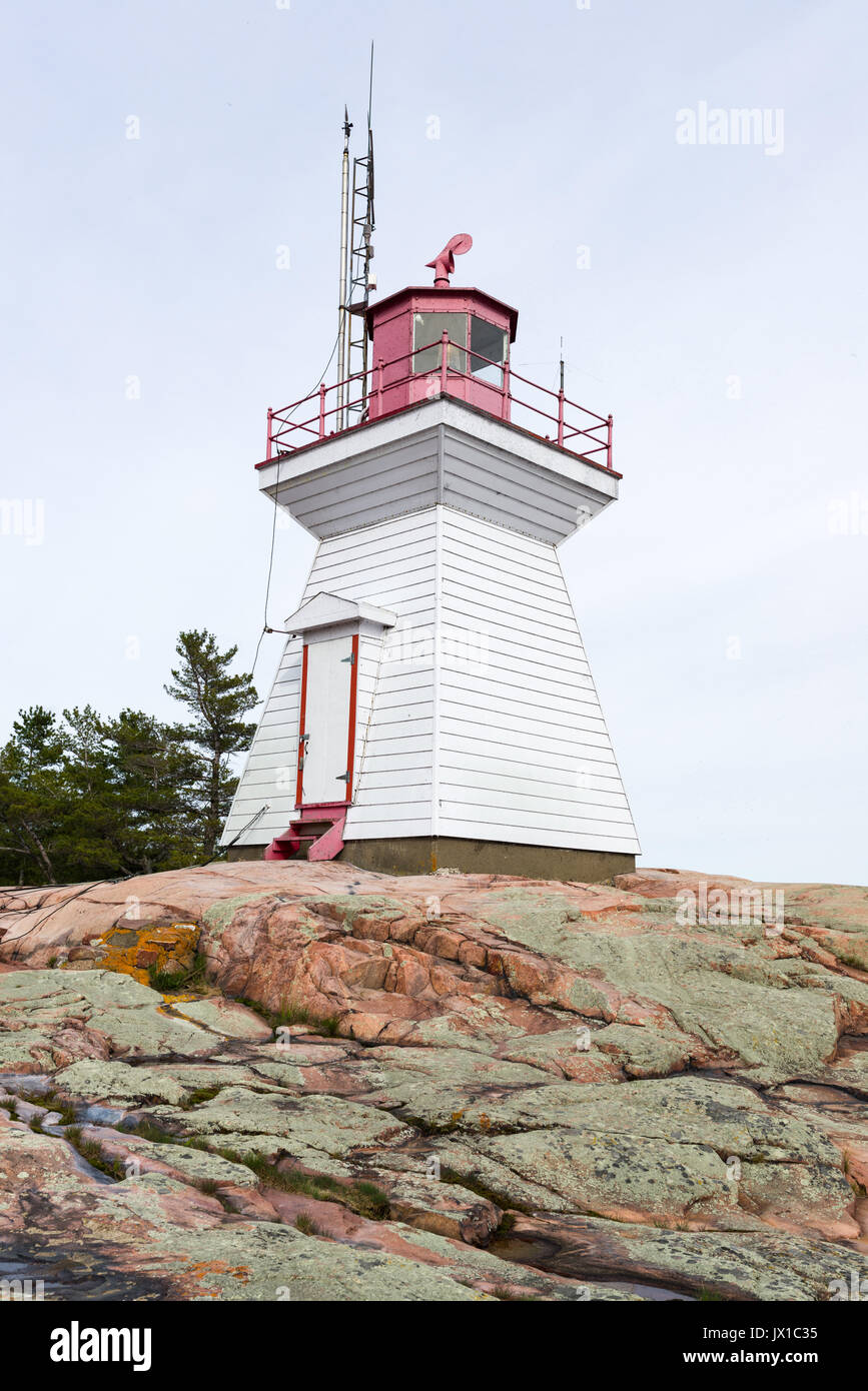Killarney Lighthouse, Ontario, Canada Stock Photo