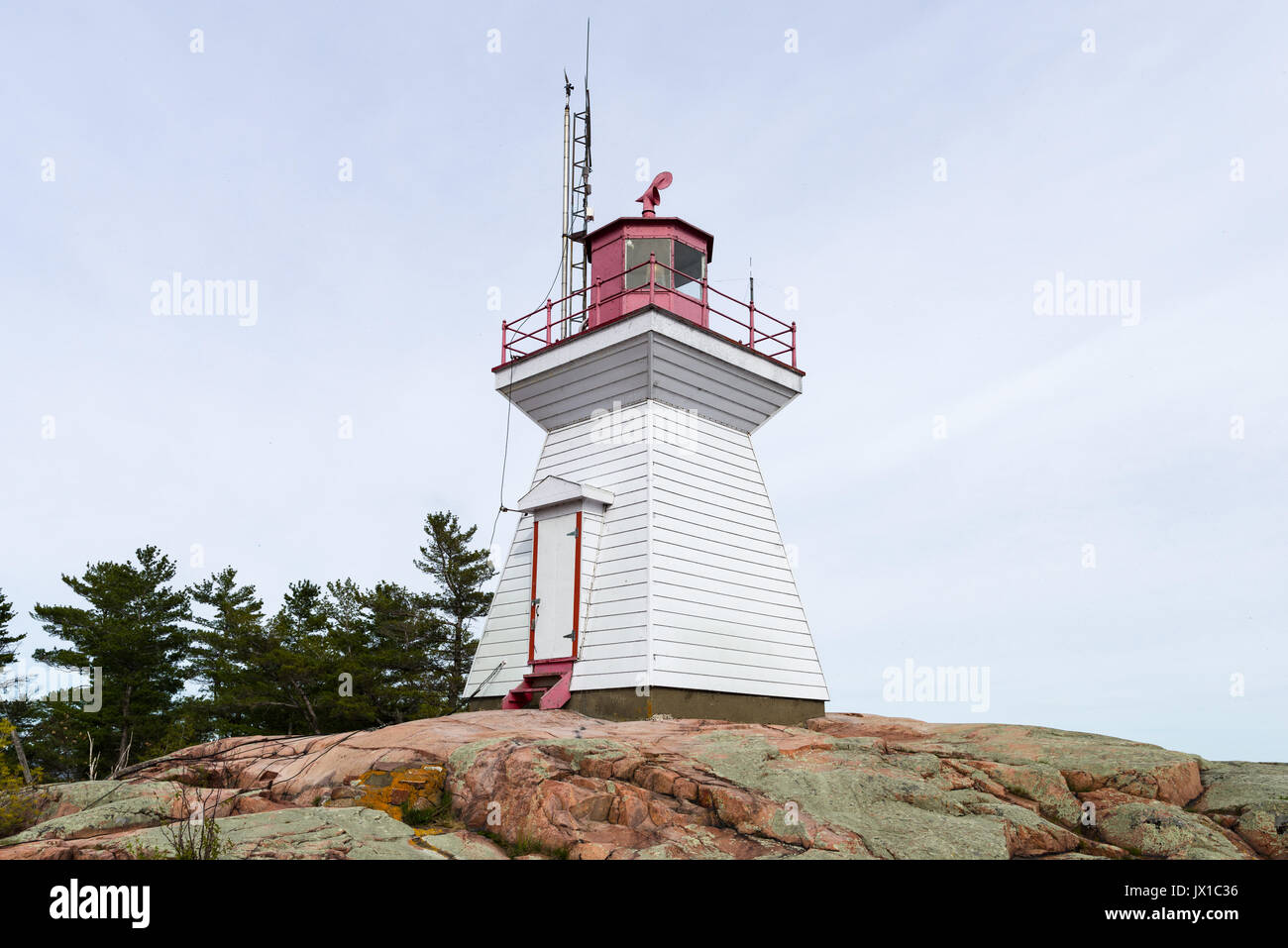 Killarney Lighthouse, Ontario, Canada Stock Photo