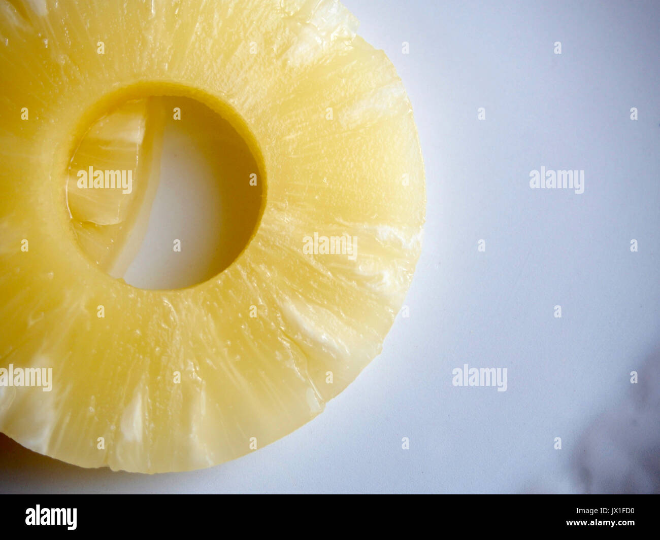 Sliced of pineapple on white background Stock Photo