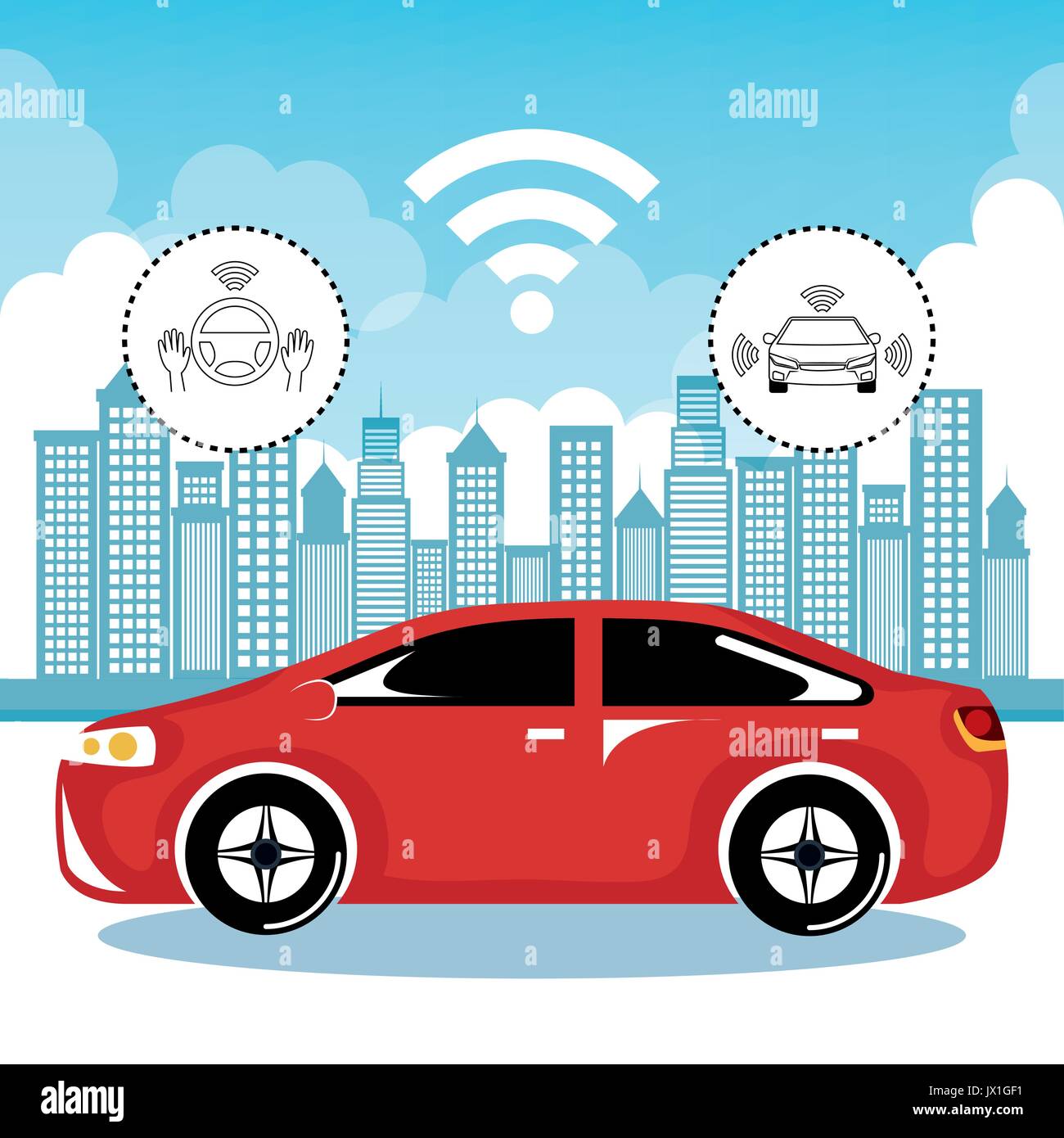 autonomous cars and wireless communication system, of Things, smart city, smart