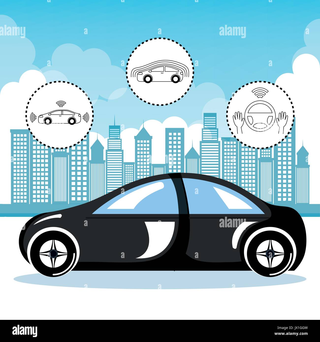 autonomous cars and wireless communication system, of Things, smart city, smart