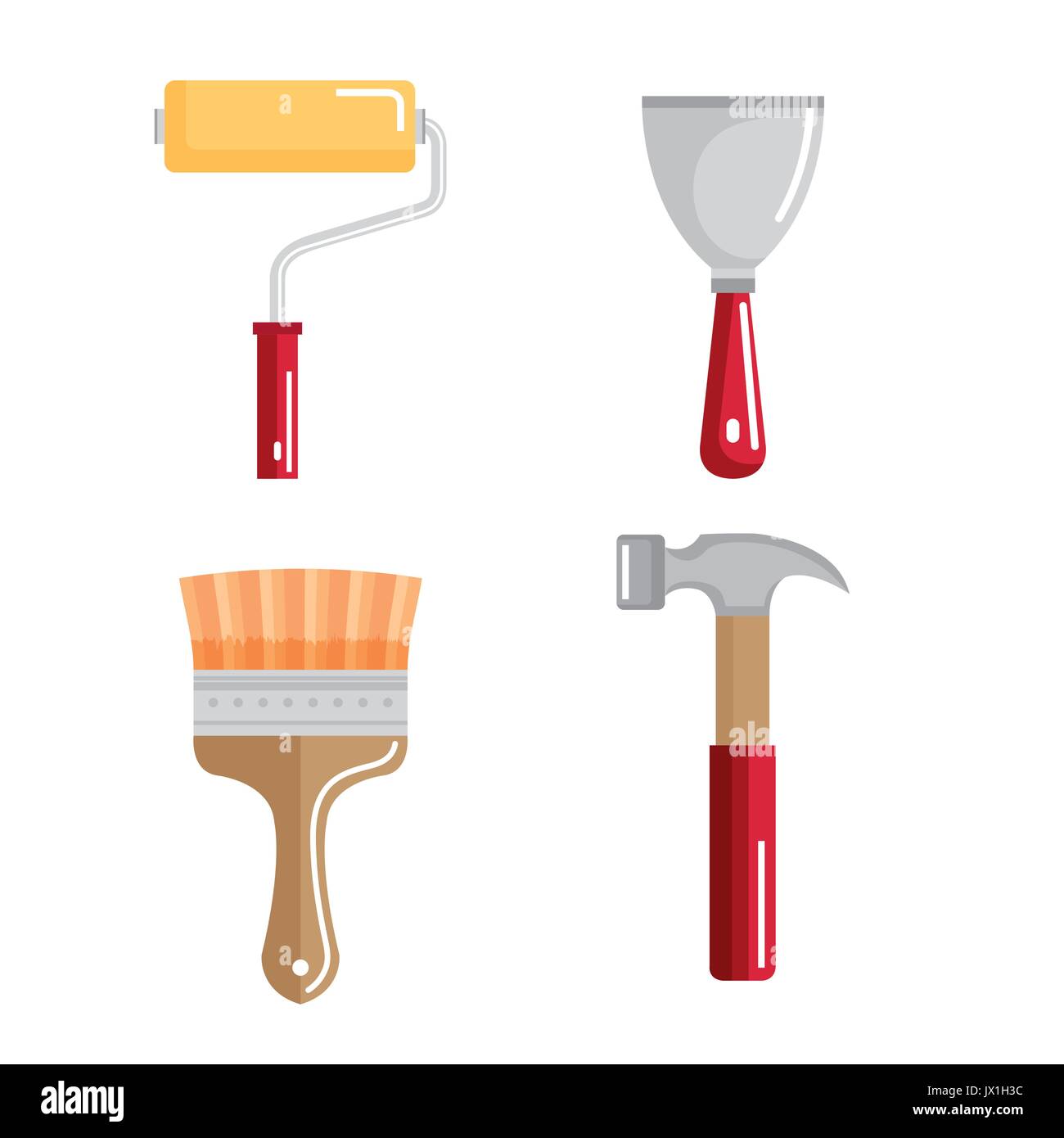 set building construction and home repair tools vector illustration ...