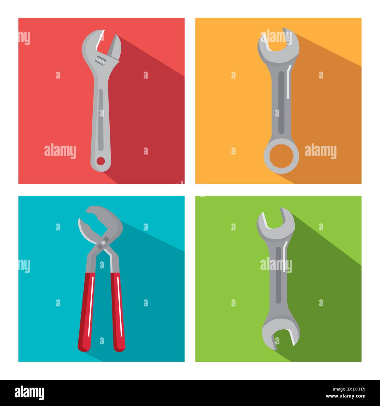 set building construction and home repair tools vector illustration ...