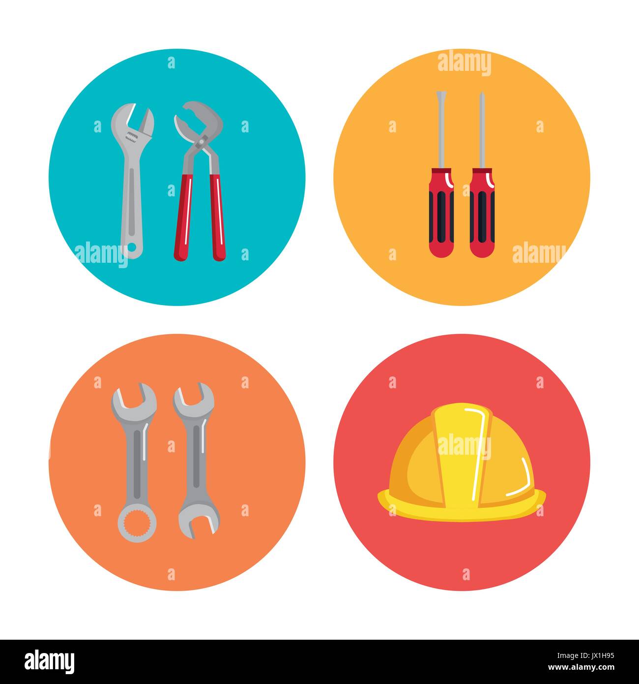 set building construction and home repair tools vector illustration ...