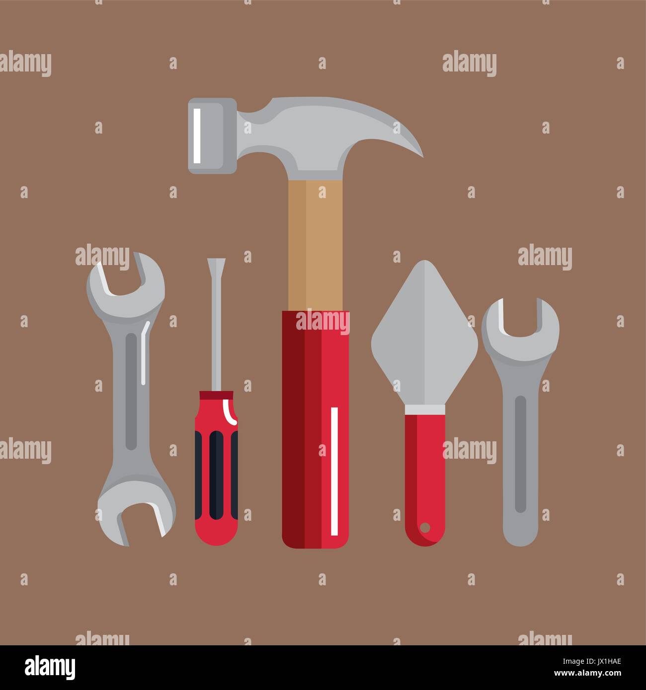 set building construction and home repair tools vector illustration ...