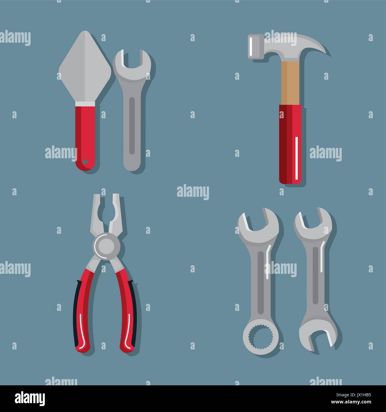 set building construction and home repair tools vector illustration ...