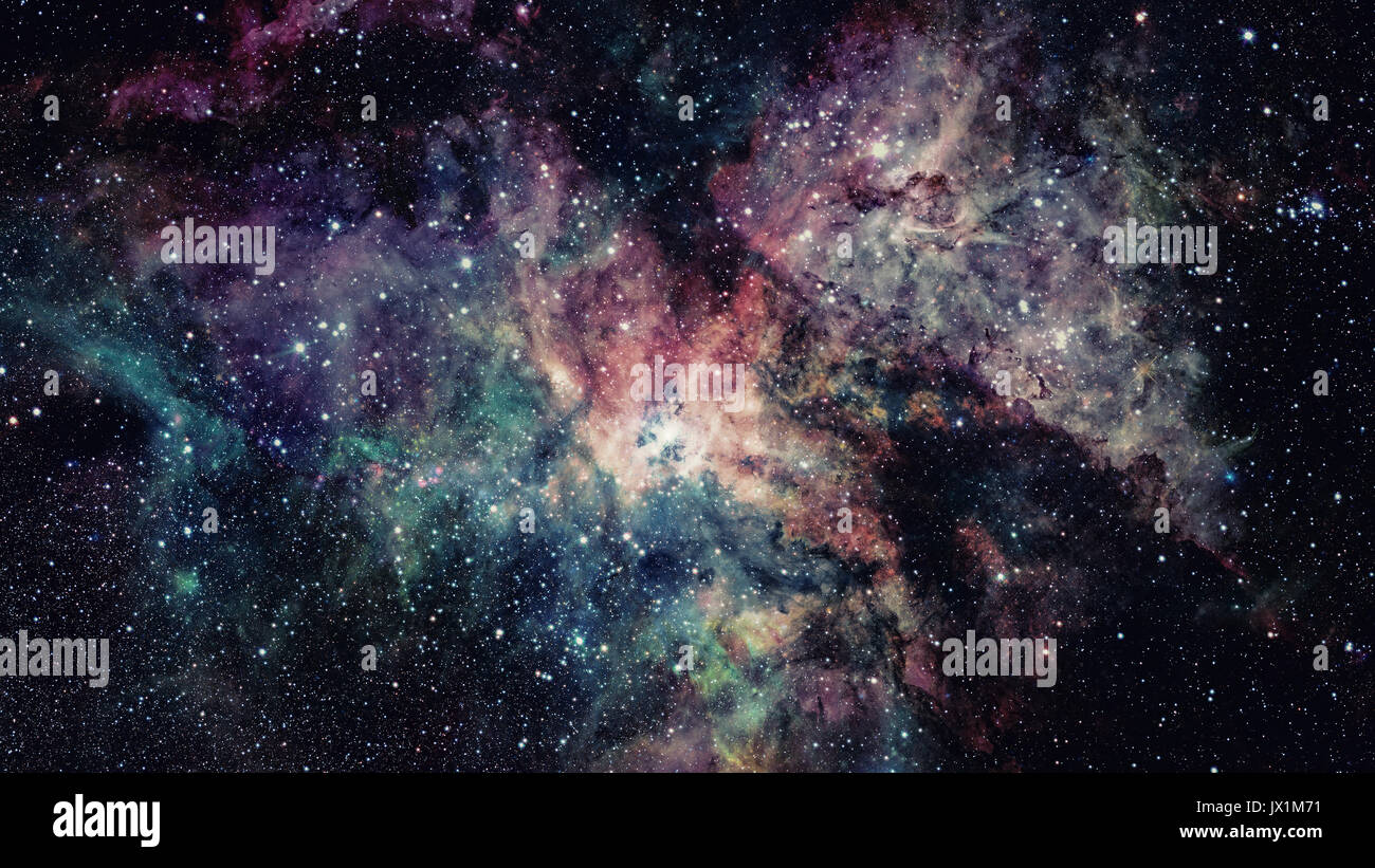 Nebula and galaxies in deep space. Elements of this image furnished by ...
