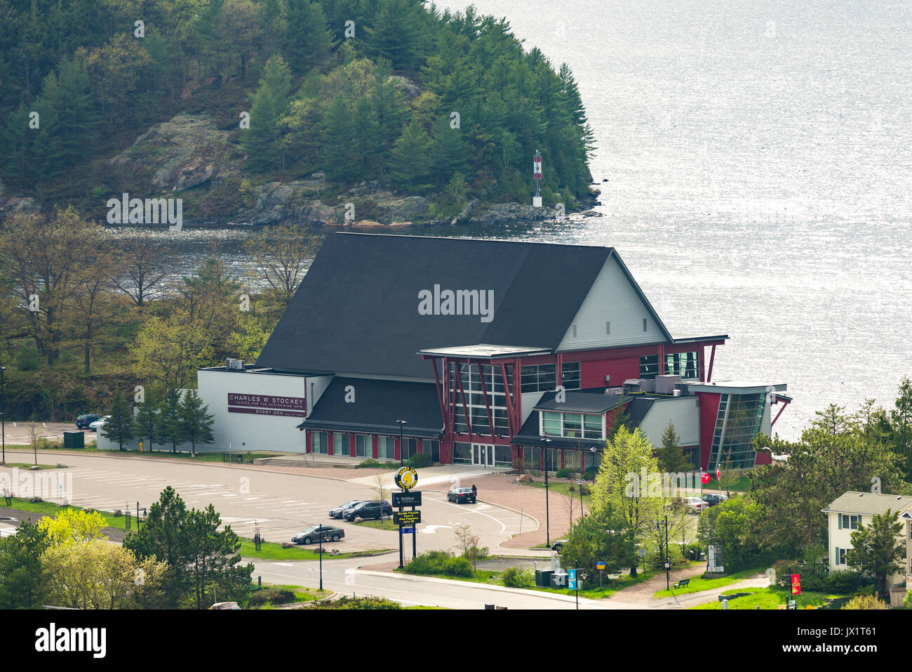 Charles W Stockey Centre & Bobby Orr Hall Of Fame Building, Parry Sound, Ontario, Canada Stock Photo