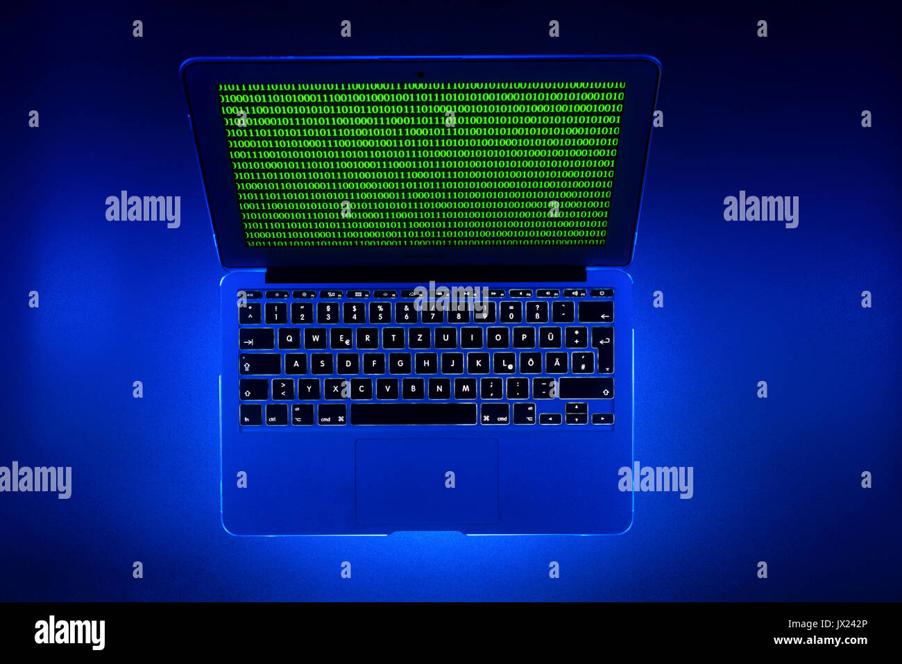 laptop symbolic image cybercrime computer crime computer hacker computer crime