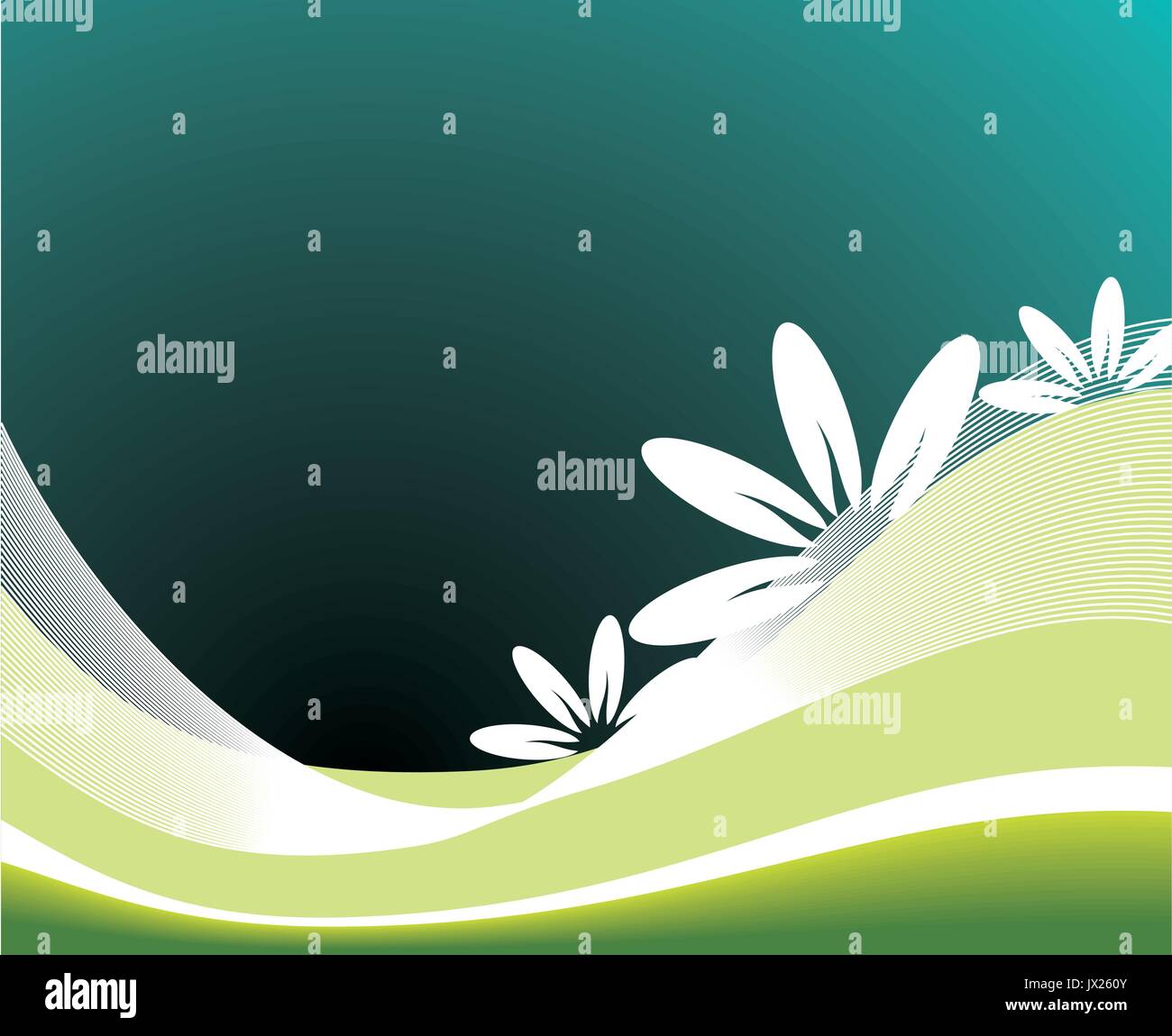 vector spring illustration with flower on blue background Stock Vector ...