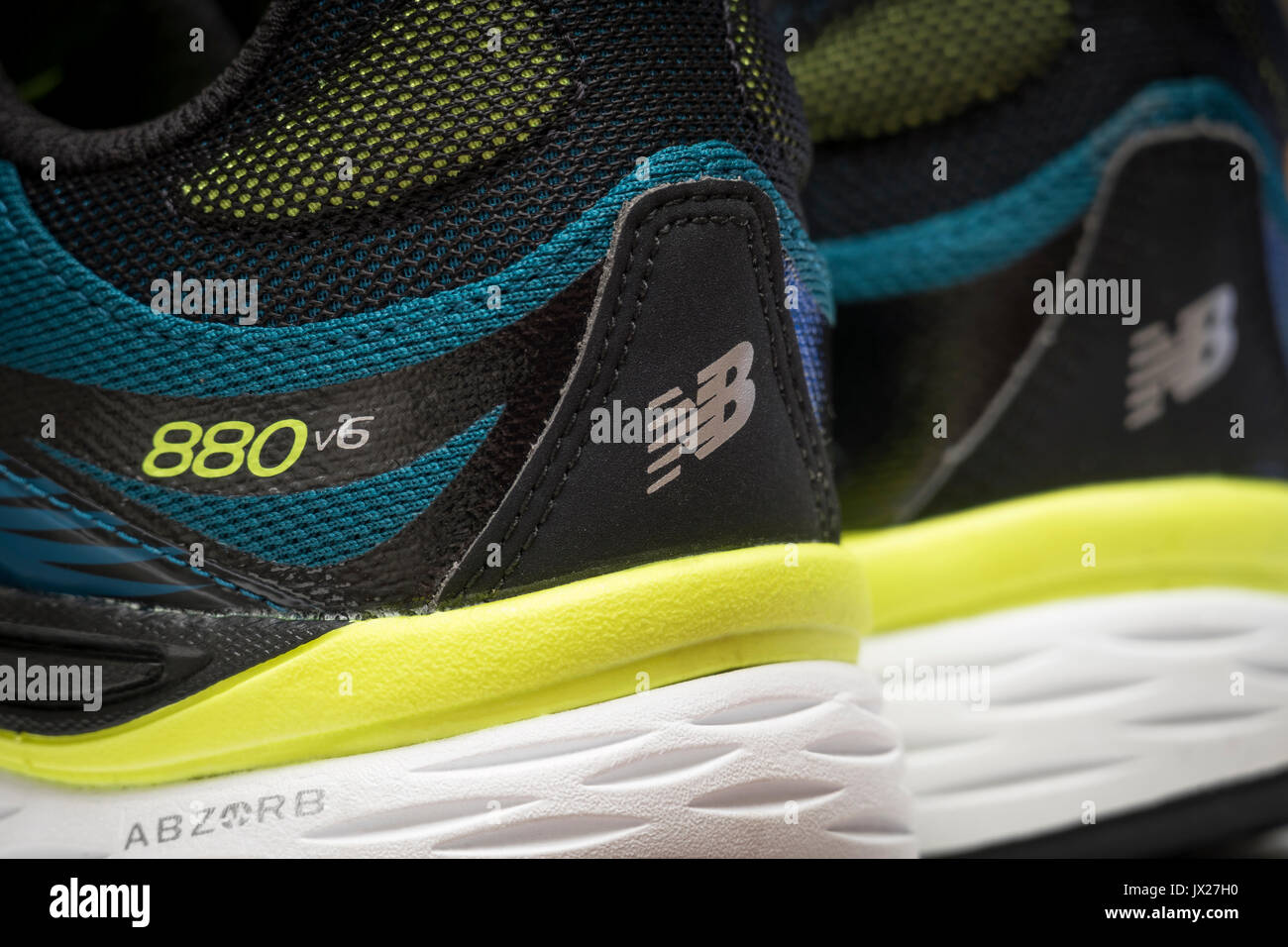 New Balance 880 v6 running shoes, rear closeup view Stock Photo ...