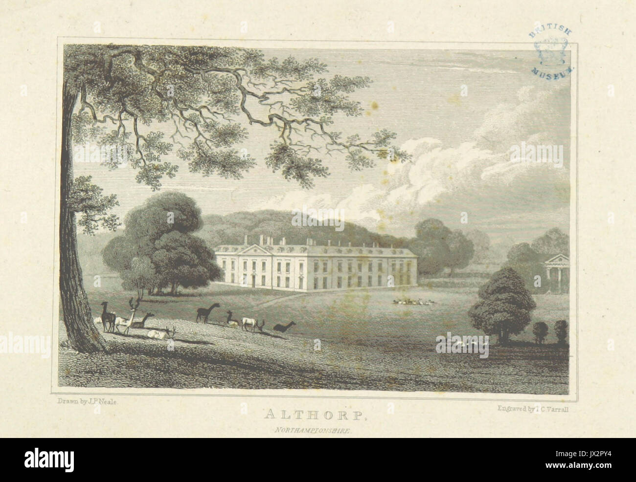 Neale(1818) p3 112   Althorp, Northamptonshire Stock Photo