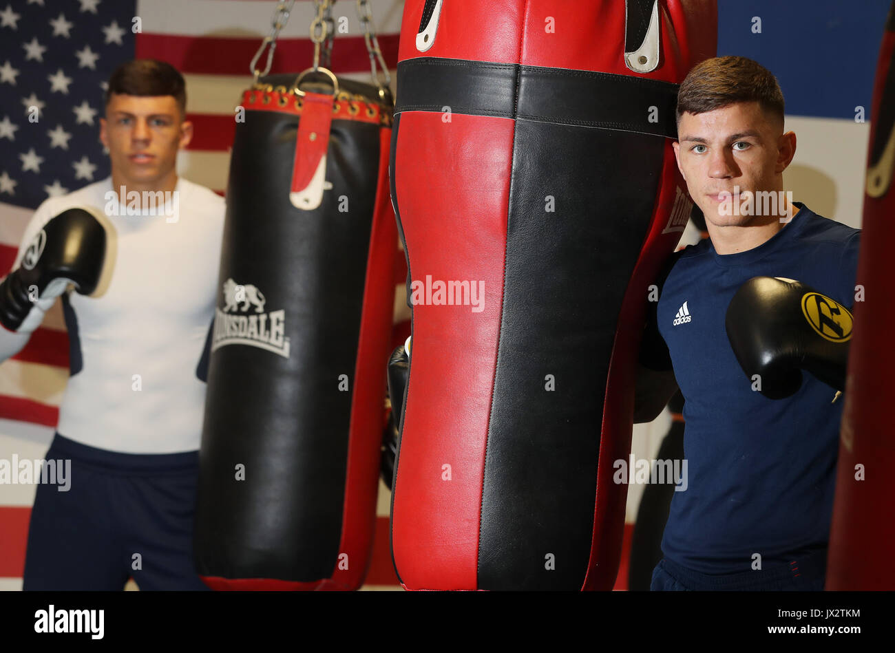 Boxing Twins Pat Left And Luke Mccormack Pose For A Photo At Birtley Boxing Club Gateshead Stock Photo Alamy