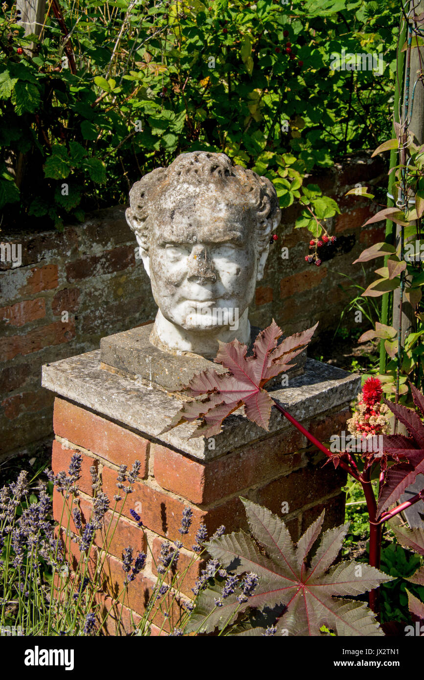 An Old Marble Head In An Urban Garden Stock Photo 153727309 Alamy