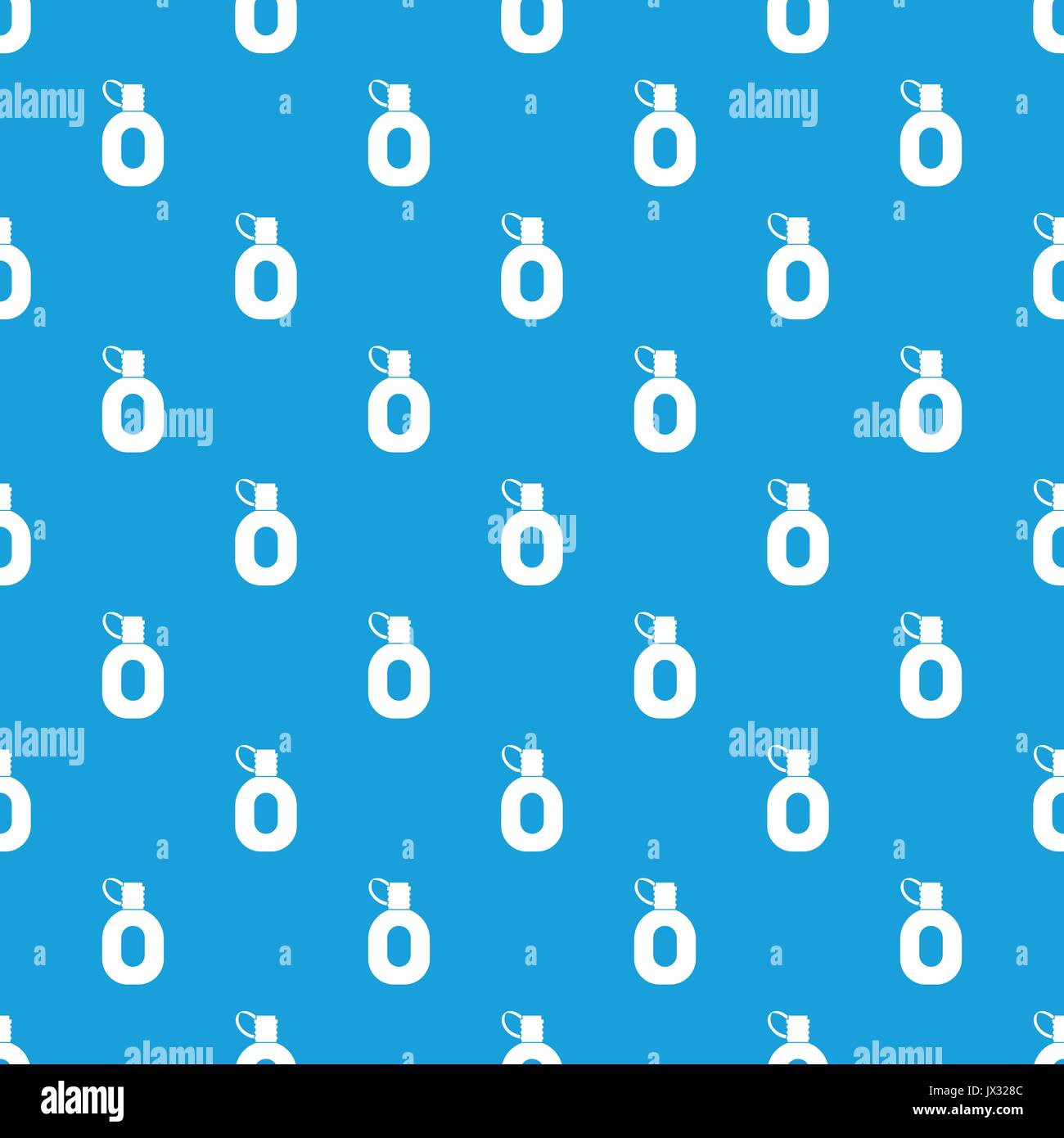 Tourist flask pattern seamless blue Stock Vector