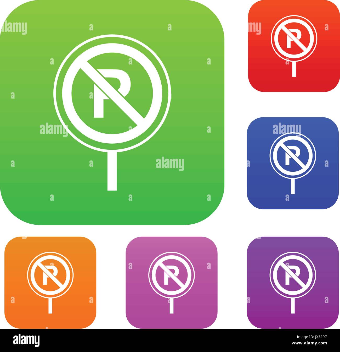 No parking sign set collection Stock Vector Image & Art - Alamy