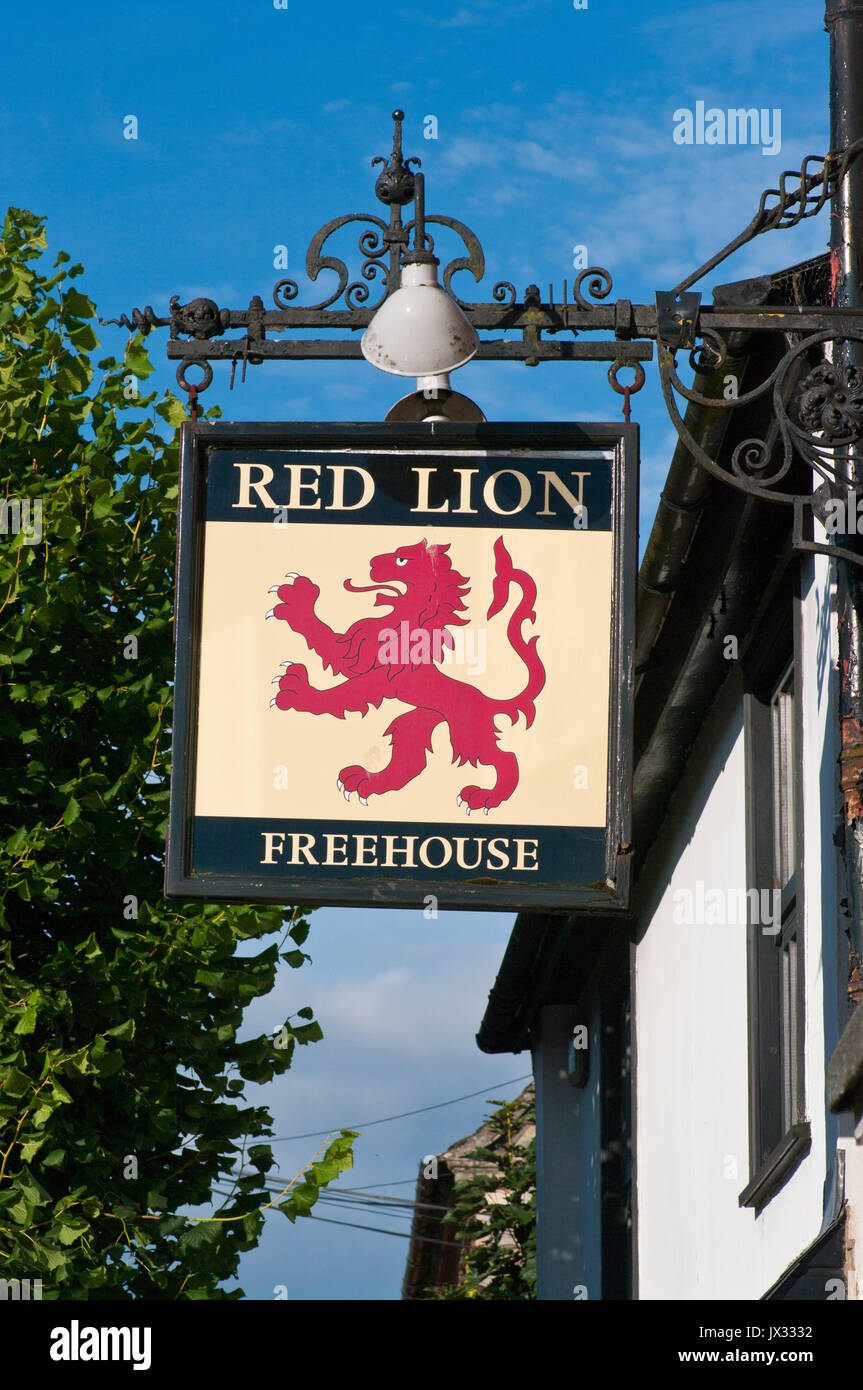 Red Lion Pub Sign Uk Pub Signs Stock Photo
