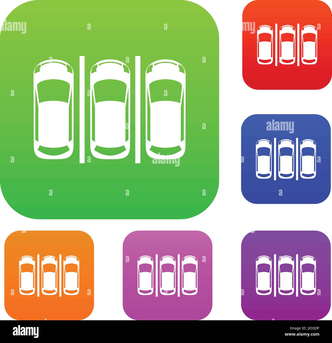 Car parking set collection Stock Vector Image & Art - Alamy