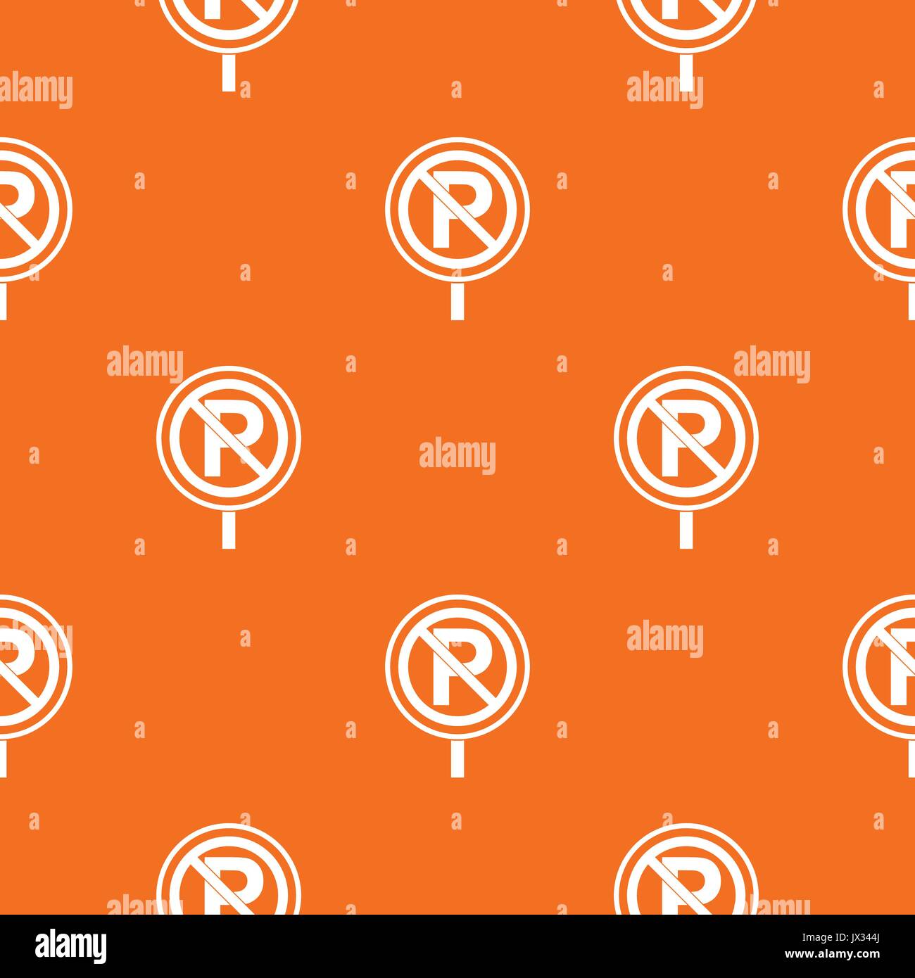 No parking sign pattern seamless Stock Vector