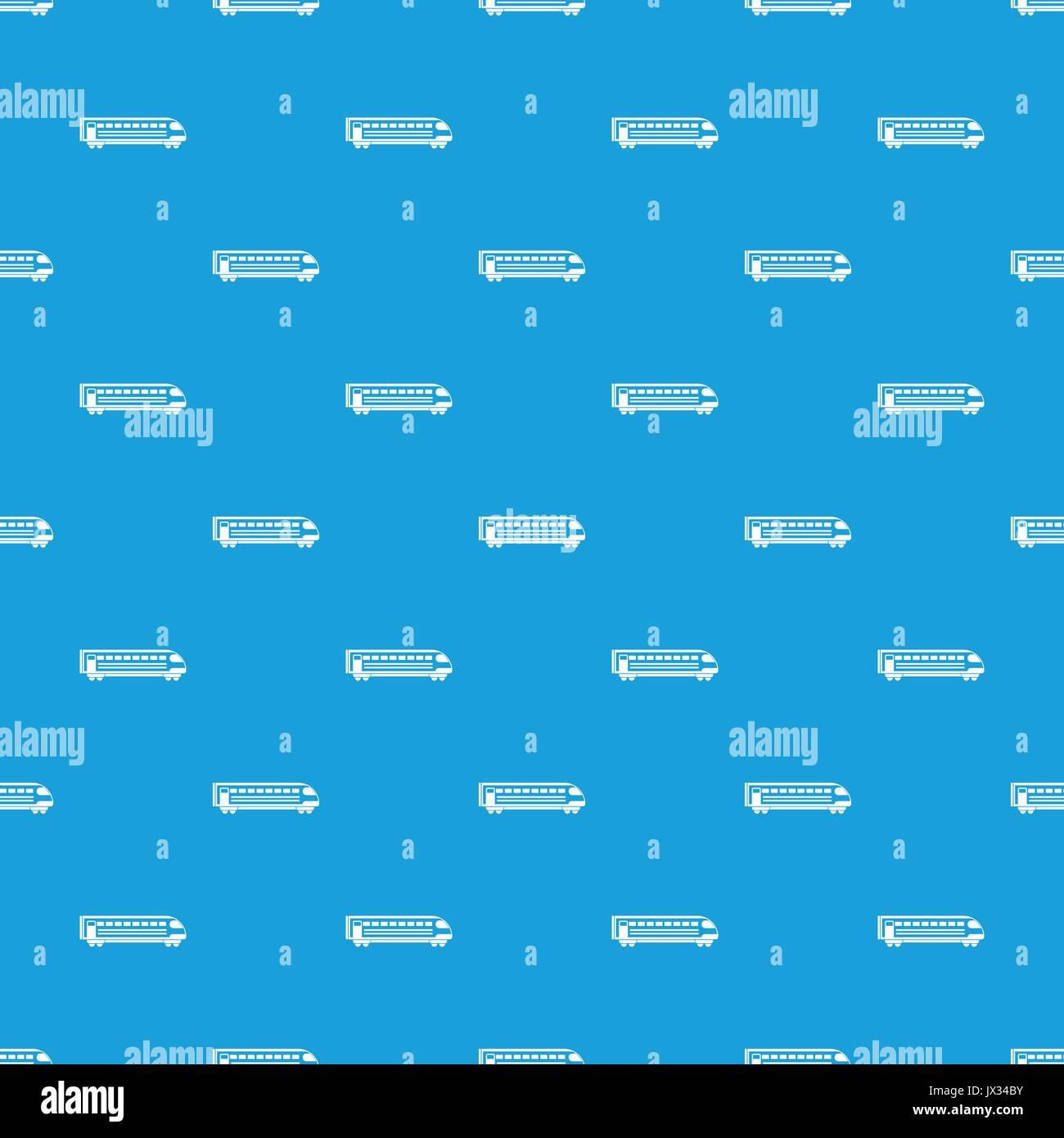 Train pattern seamless blue Stock Vector