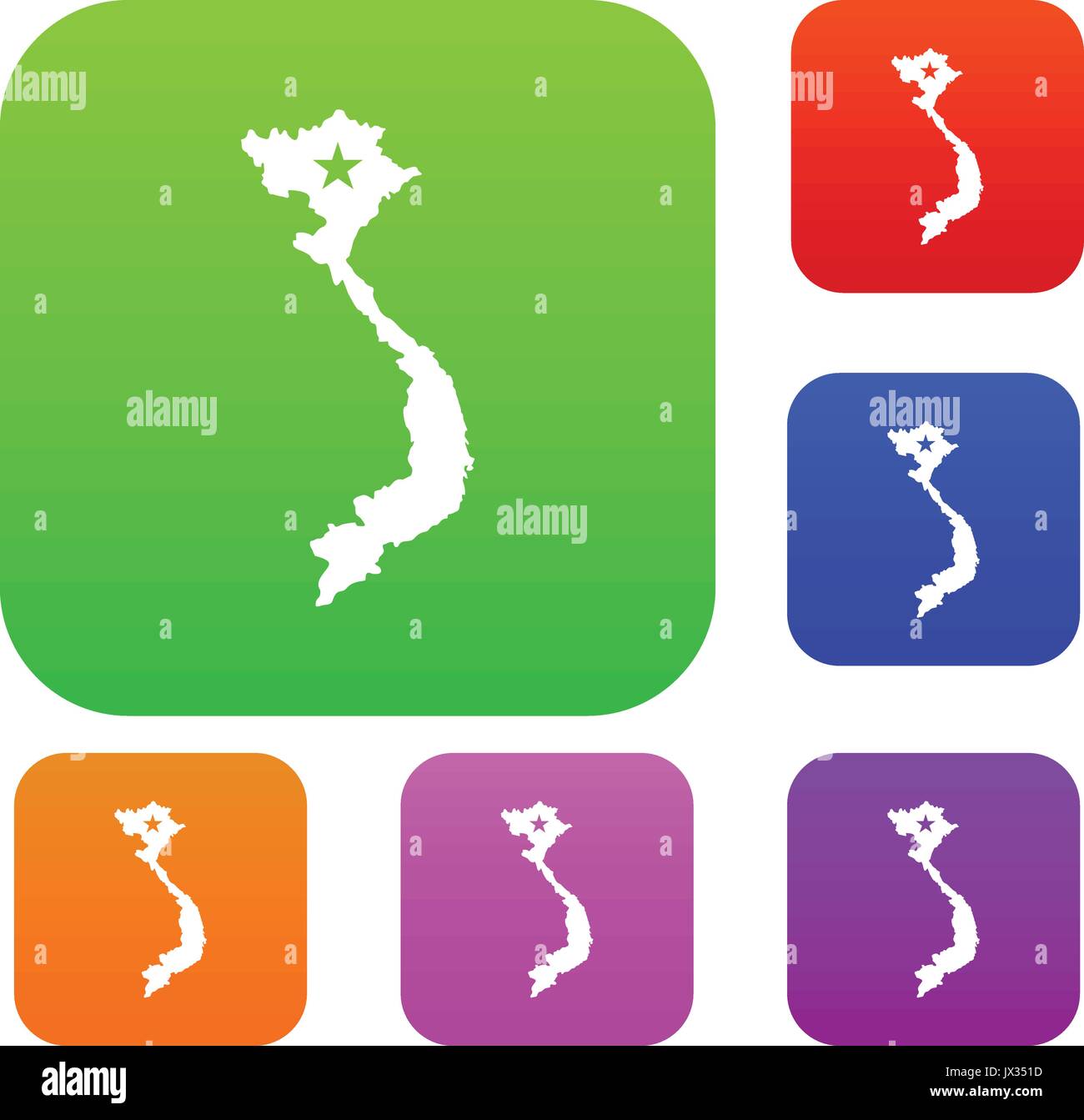 Vietnam map set collection Stock Vector Image &amp; Art - Alamy