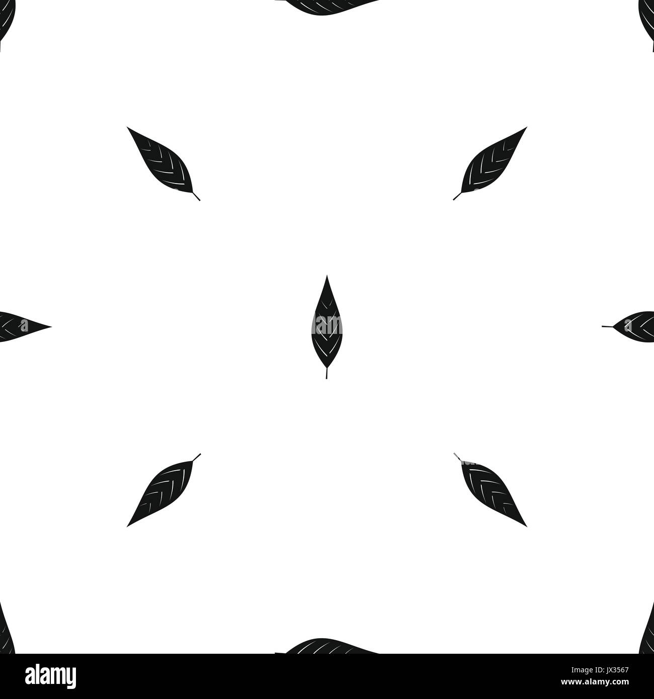Leaf of willow pattern seamless black Stock Vector Image & Art - Alamy