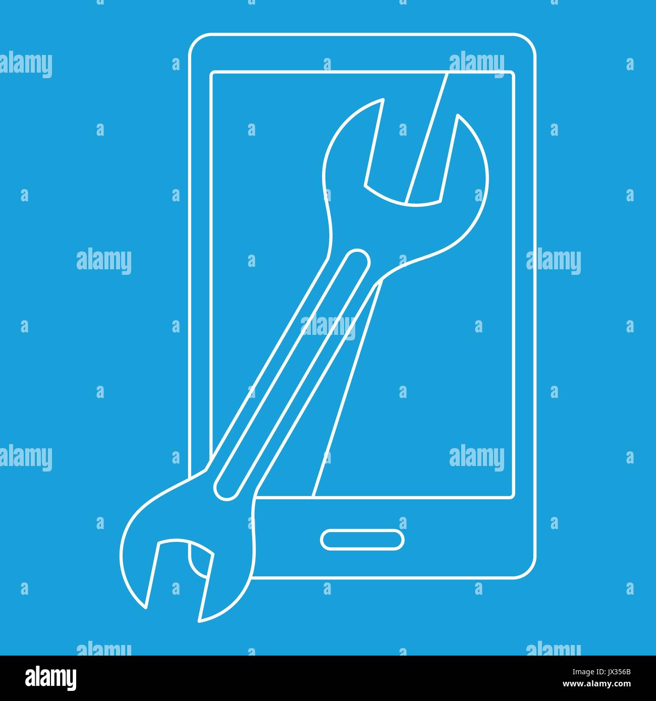 Repaired phone icon, outline style Stock Vector Image & Art - Alamy