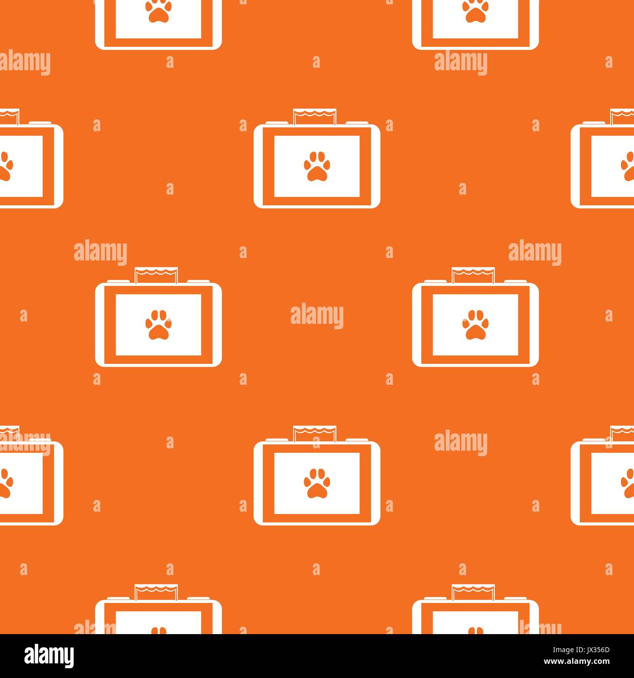 Suitcase for animals pattern seamless Stock Vector