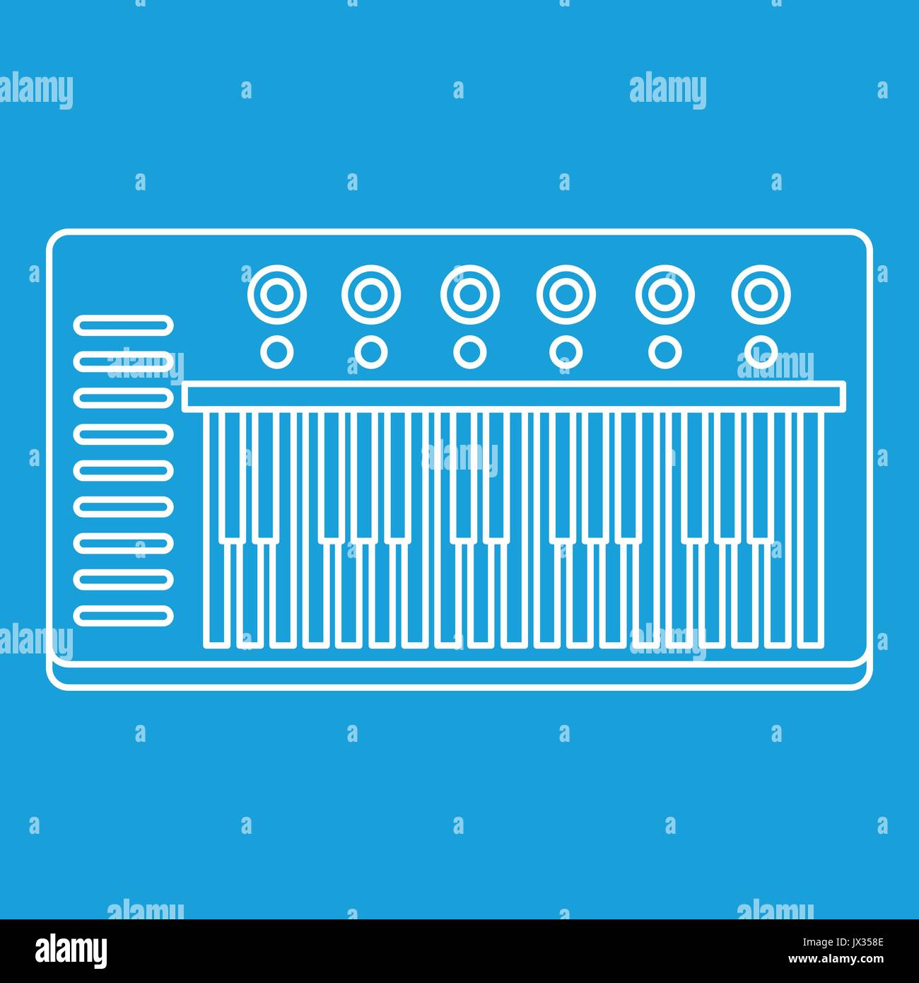 Music synthesizer icon, outline style Stock Vector Image & Art - Alamy