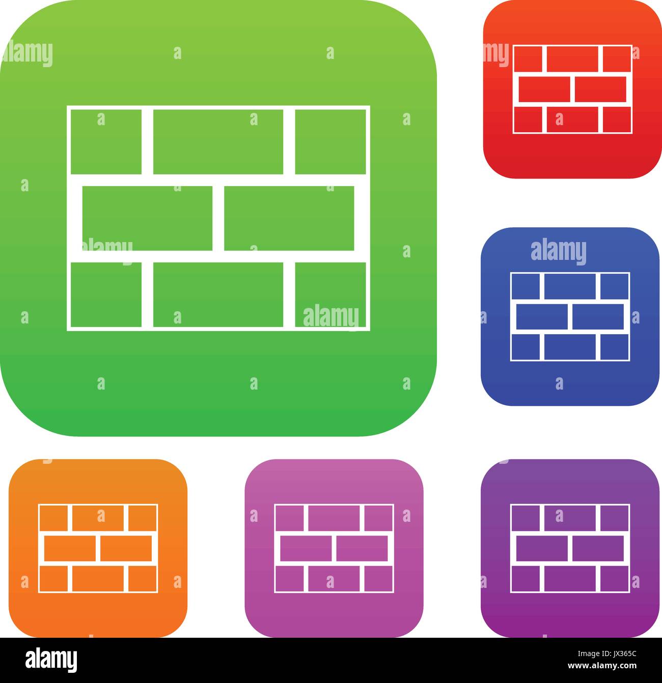 Concrete block wall set collection Stock Vector Image & Art Alamy