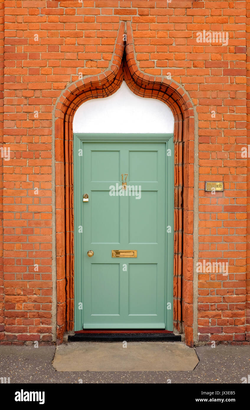 unusual brickwork around house front door, north norfolk, england Stock ...