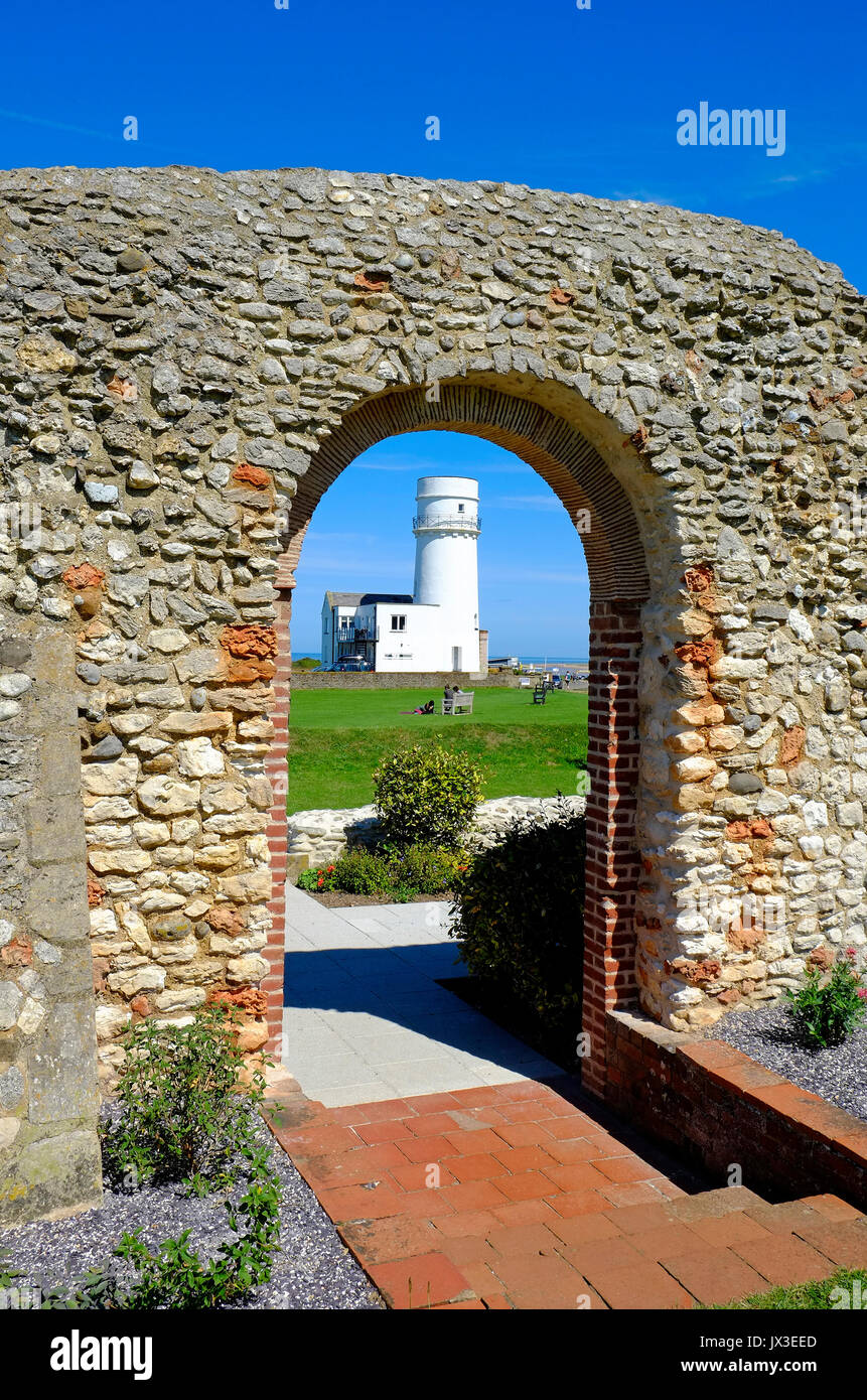 old hunstanton lighthouse, west norfolk, england Stock Photo