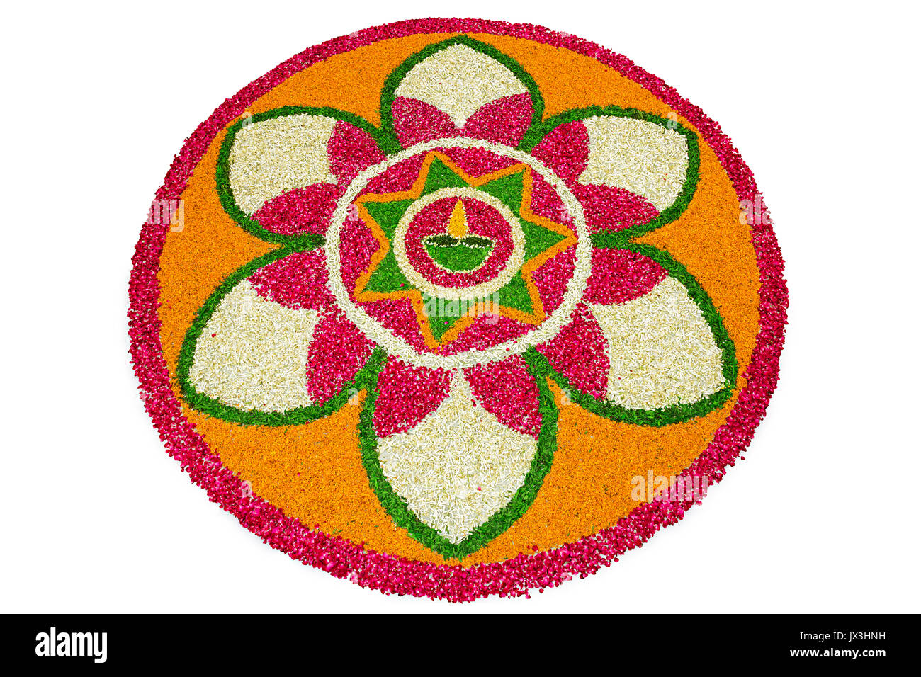 Flower Rangoli Designs Decoration For Diwali Indian Festival Stock ...