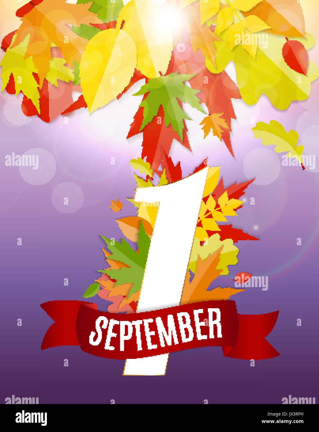 First 1 September Template Vector Illustration Stock Vector Image & Art ...