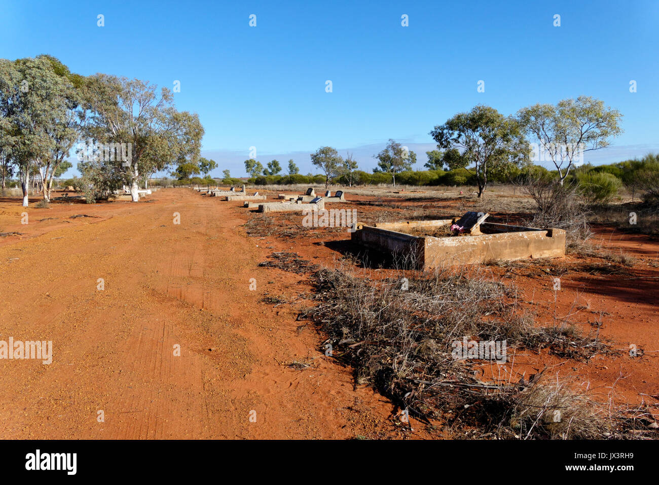 Historical Pioneer Cemetery, Midlands, Western Australia Stock Photo