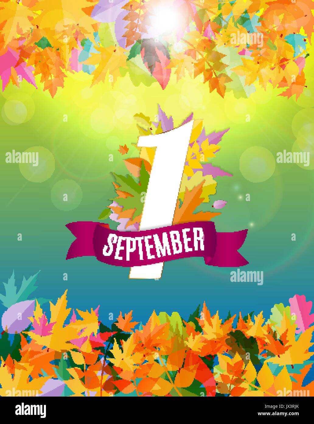 First 1 September Template Vector Illustration Stock Vector Image & Art ...
