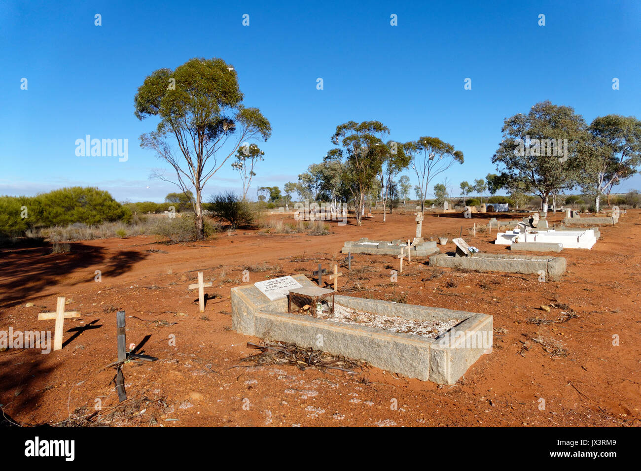 Historical Pioneer Cemetery, Midlands, Western Australia Stock Photo