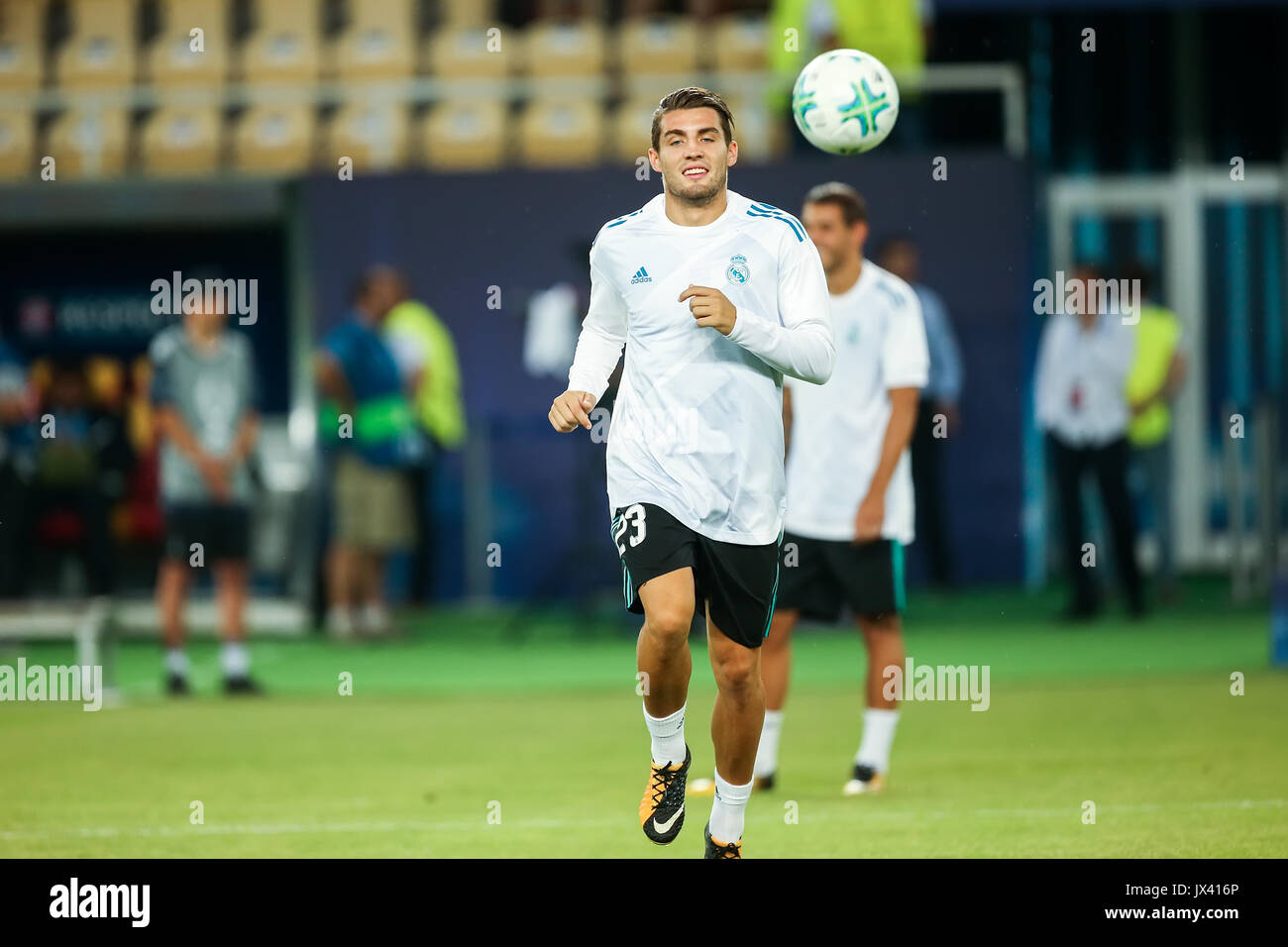 Skopje, FYROM - August 8,2017: Real Madrid Mateo Kovačić during the UEFA Super Cup Final match between Real Madrid and Manchester United at Philip II  Stock Photo