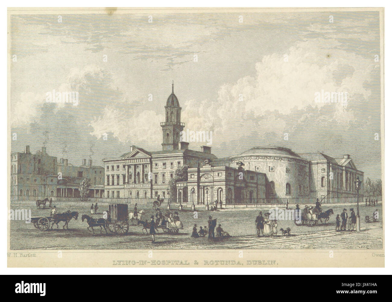 Dublin(1837) P101 Lying In Hospital And Rotunda Stock Photo - Alamy